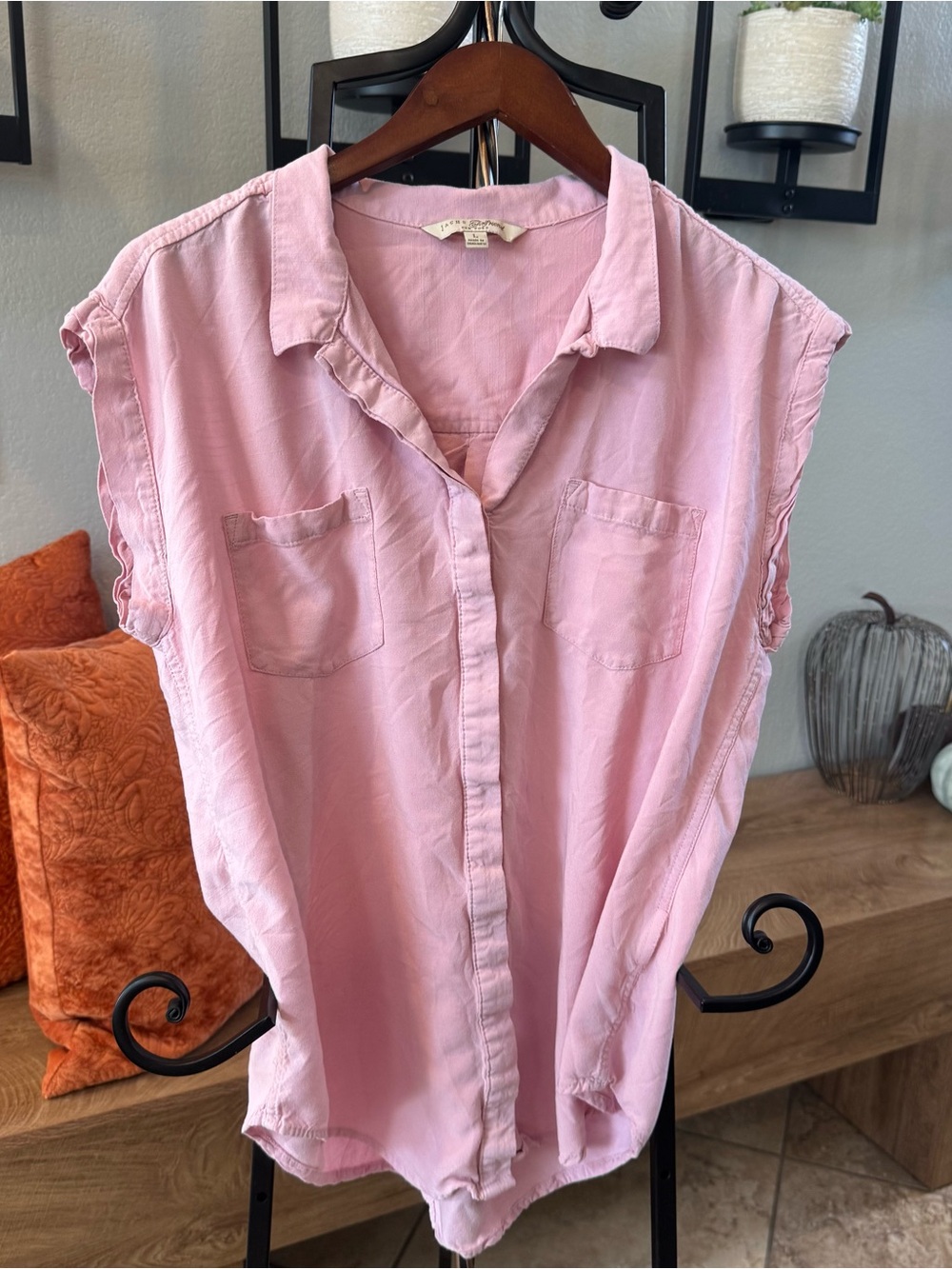 Jachs Blush Pink Sleeveless Button-Down Shirt